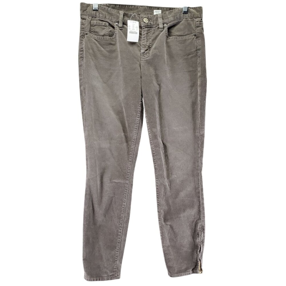 J. Crew Jeans Womens Size 28 Gray Toothpick Super-Skinny Stretch Corduroy *NWT*